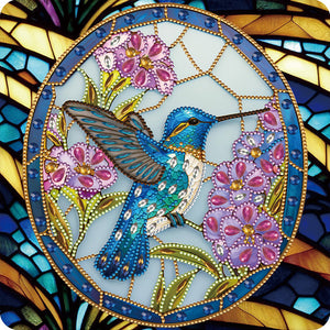 Stained Glass Hummingbird-Partial Special Diamond Painting-30x30cm