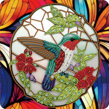 Load image into Gallery viewer, Stained Glass Hummingbird-Partial Special Diamond Painting-30x30cm
