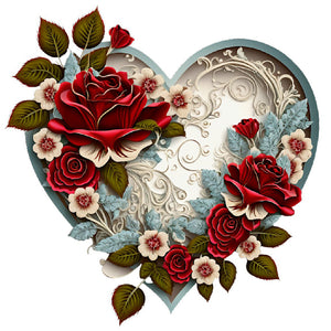 Love Rose-Full Round Diamond Painting-30x30cm