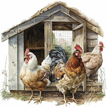 Load image into Gallery viewer, Chicken Coop-Full Round Diamond Painting-30x30cm
