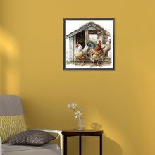 Load image into Gallery viewer, Chicken Coop-Full Round Diamond Painting-30x30cm
