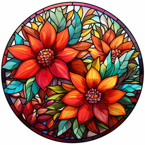 Stained Glass Christmas-Full Round Diamond Painting-30x30cm