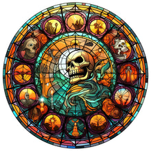 Load image into Gallery viewer, Stained Glass Halloween-Full Round Diamond Painting-30x30cm
