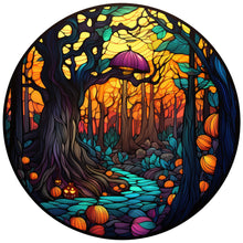 Load image into Gallery viewer, Stained Glass Halloween-Full Round Diamond Painting-30x30cm
