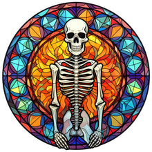 Load image into Gallery viewer, Stained Glass Halloween-Full Round Diamond Painting-30x30cm
