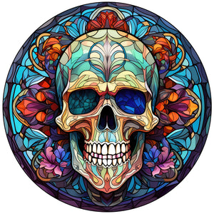 Stained Glass Halloween-Full Round Diamond Painting-30x30cm