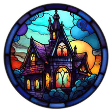 Load image into Gallery viewer, Stained Glass Halloween-Full Round Diamond Painting-30x30cm
