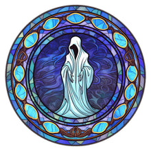 Load image into Gallery viewer, Stained Glass Halloween-Full Round Diamond Painting-30x30cm
