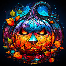 Load image into Gallery viewer, Halloween Pumpkin-Full Round Diamond Painting-30x30cm
