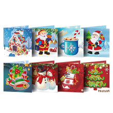 Load image into Gallery viewer, 8PCS/SET 3D CHRISTMAS GREETING CARDS DIAMOND PAINTING
