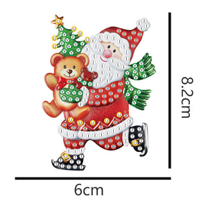 5pcs/set Double Sided Christmas DIY Diamond Painting  Hanging Pendant Trees Decoration