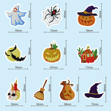 Load image into Gallery viewer, 10pcs/set DIY Diamond Painting Decoration Christmas / Halloween Tree Pendants
