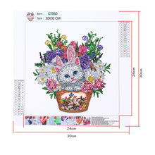 Load image into Gallery viewer, Bunny Cat-Special Shaped Crystal Diamond Painting-30*30cm
