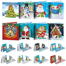 Load image into Gallery viewer, 8PCS/SET 3D CHRISTMAS GREETING CARDS DIAMOND PAINTING
