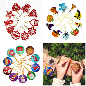 10pcs/set DIY Diamond Painting Decoration Christmas / Halloween Tree Pendants