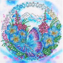 Load image into Gallery viewer, Crystal Rhinestone - Blue Butterfly 30x30CM
