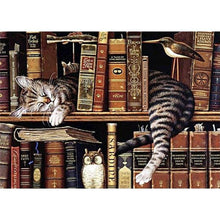 Load image into Gallery viewer, Cat books - Full Drill Diamond Painting
