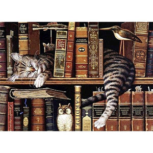 Cat books - Full Drill Diamond Painting