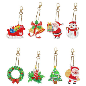 Christmas-Full Special Shaped Diamond Keychain