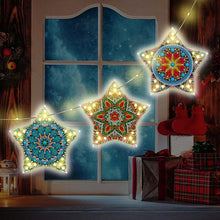 Load image into Gallery viewer, 3pcs/set Diamond Painting Christmas Tree Led Hanging Lights
