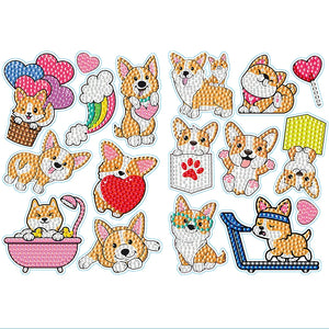 2pcs DIY Diamond Painting Cartoon Stickers